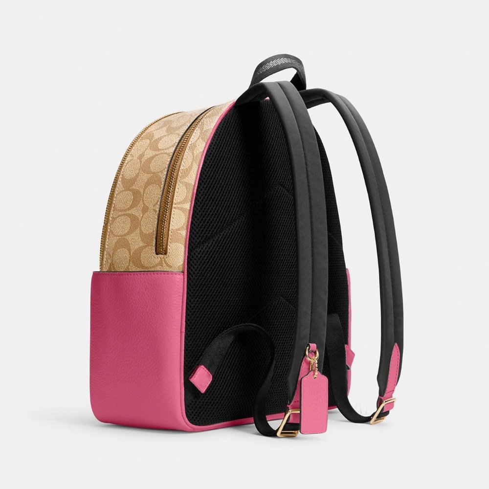 NWT Coach Court Backpack In Signature Canvas— “Barbie” Pink - Picture 2 of 7
